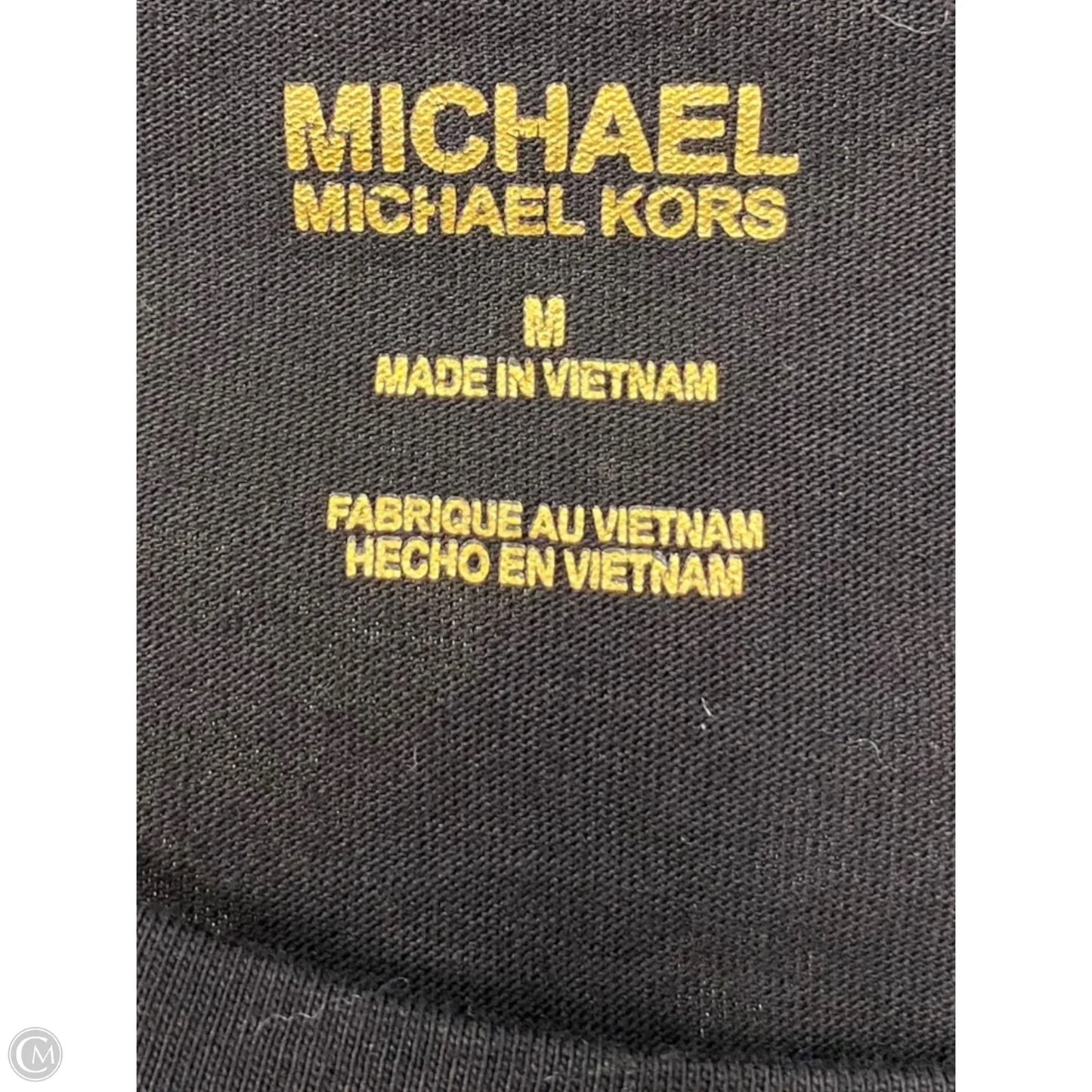 Top Short Sleeve Designer By Michael Kors In Black, Size: M