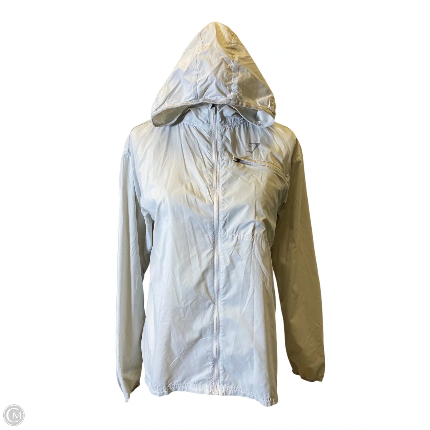 Jacket Windbreaker By Gym Shark In Grey, Size: S