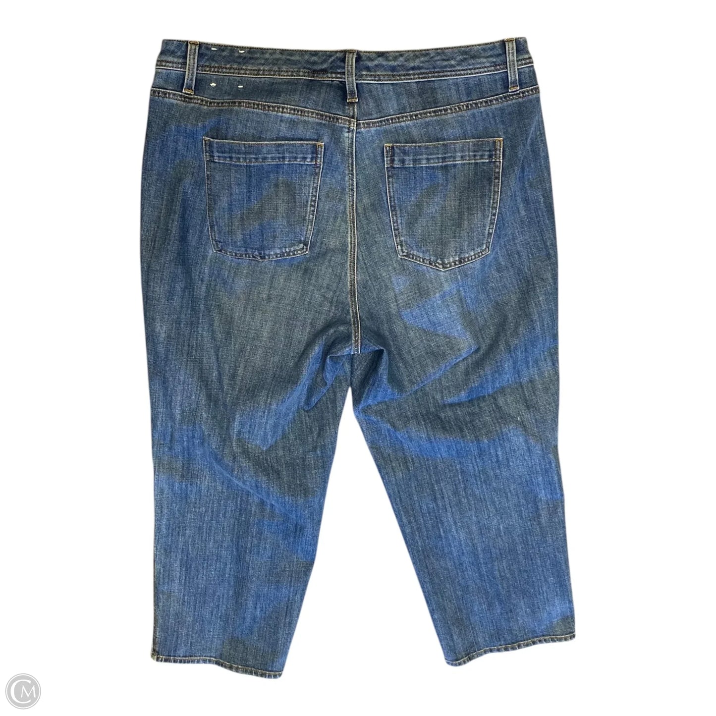 Jeans Cropped By Talbots In Blue Denim, Size: 16