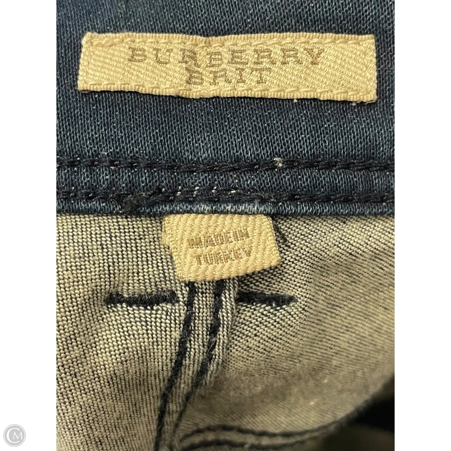 Jeans Luxury Designer By Burberry In Blue Denim, Size: 14