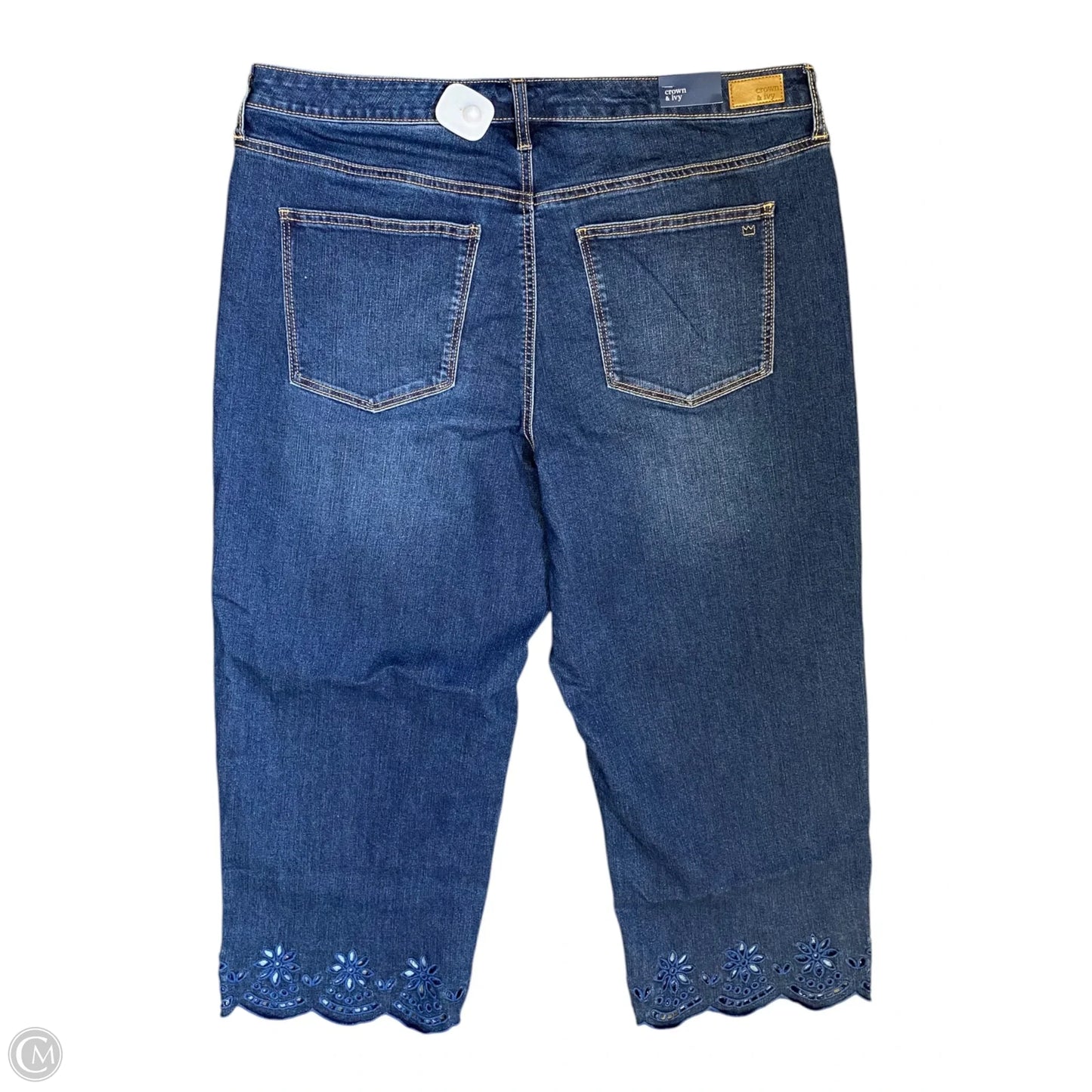 Jeans Cropped By Crown And Ivy In Blue Denim, Size: 16