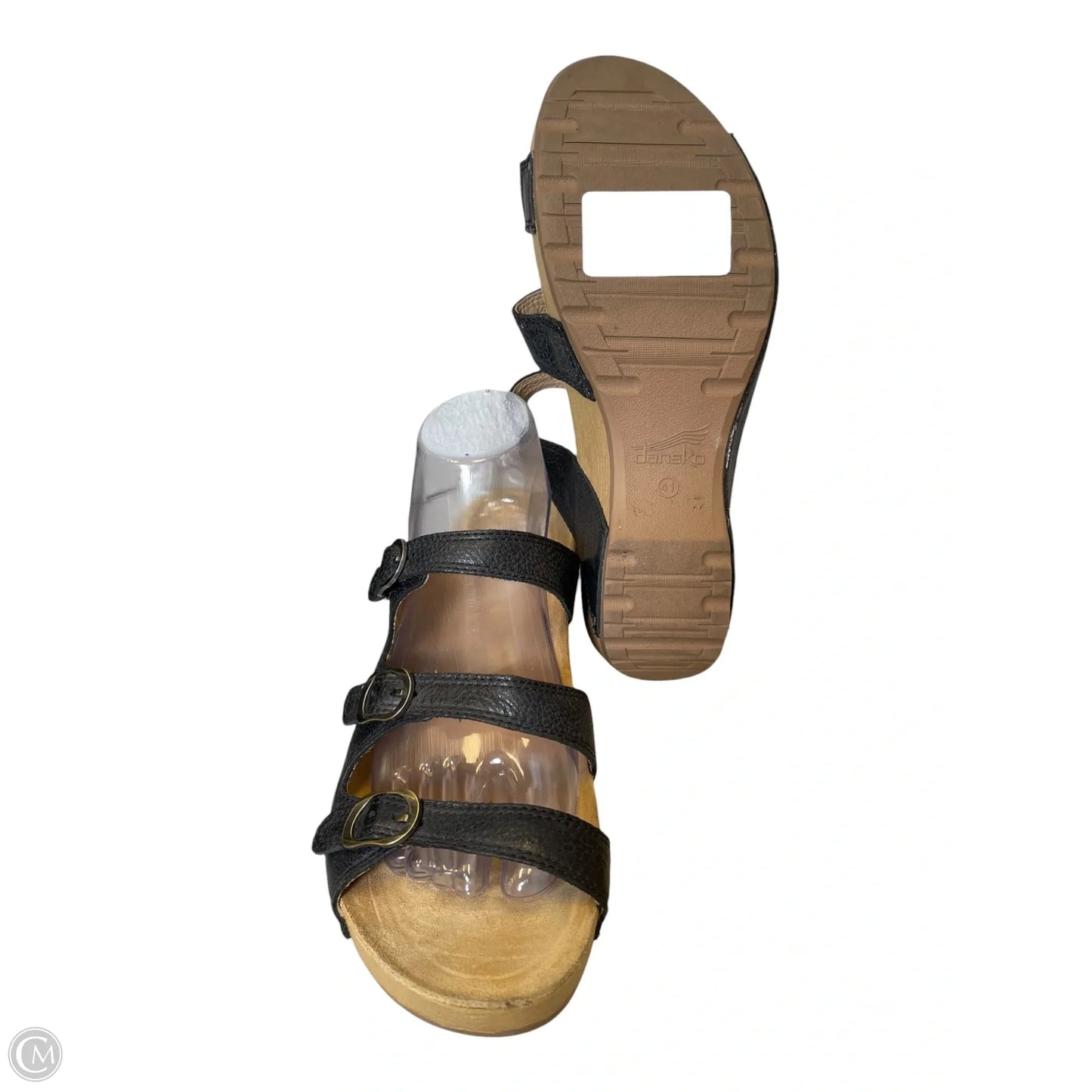 Sandals Heels Wedge By Dansko In Black, Size: 10