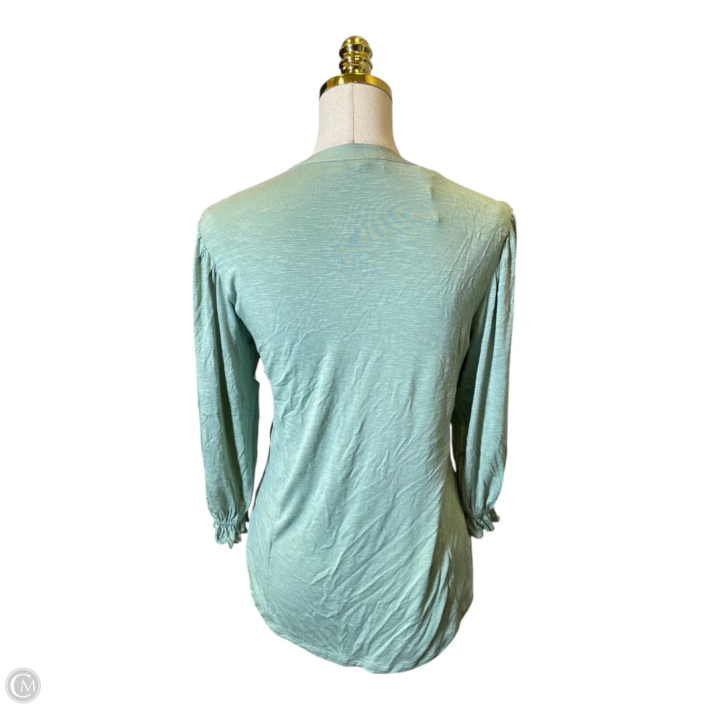 Top 3/4 Sleeve By Democracy In Green, Size: Xs