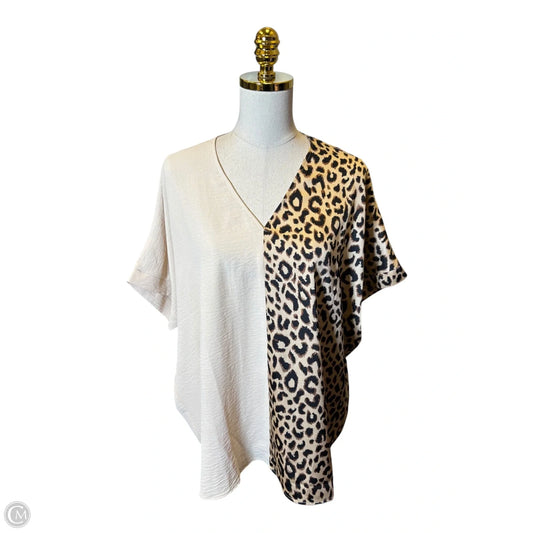 Top Short Sleeve By Jodifl In Animal Print, Size: M