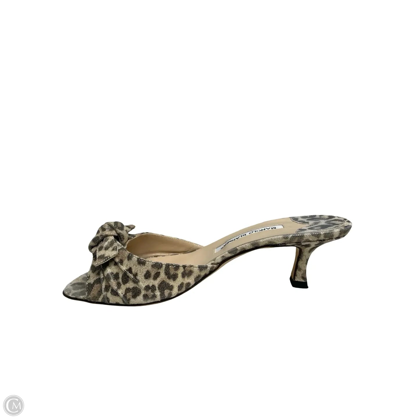 Sandals Luxury Designer By Manolo Blahnik In Animal Print, Size: 7