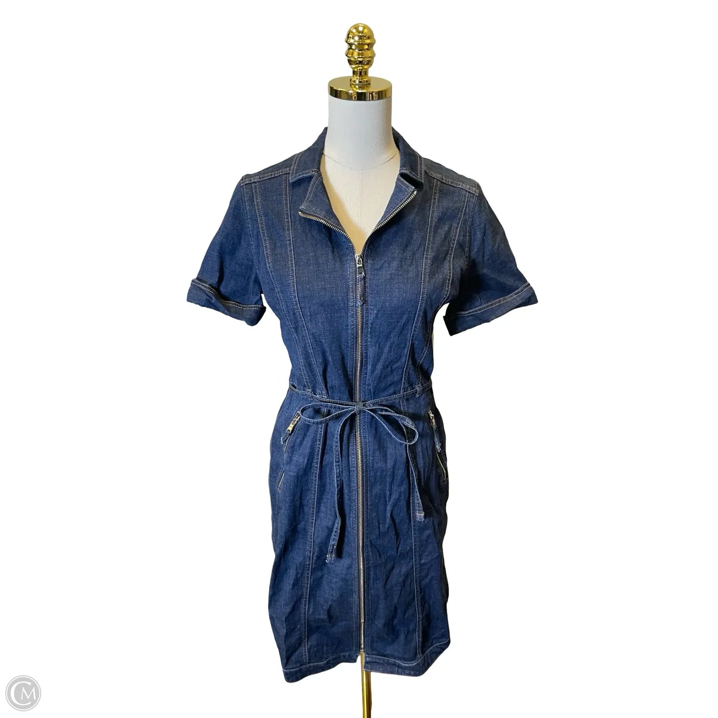Dress Casual Short By White House Black Market In Blue Denim, Size: 8