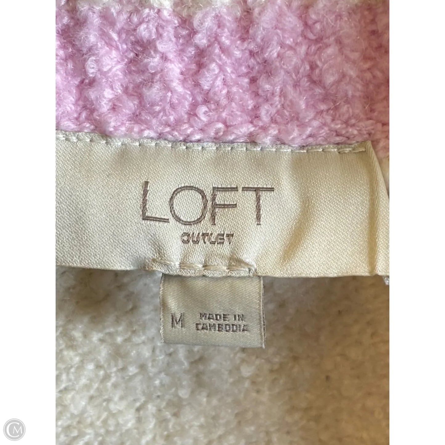 Sweater By Loft In Striped Pattern, Size: M