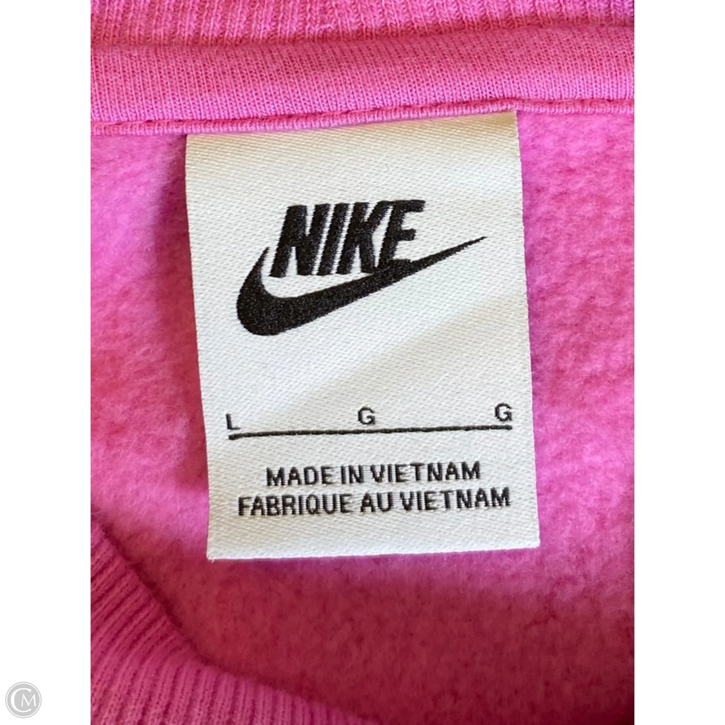 Sweater By Nike In Pink, Size: L