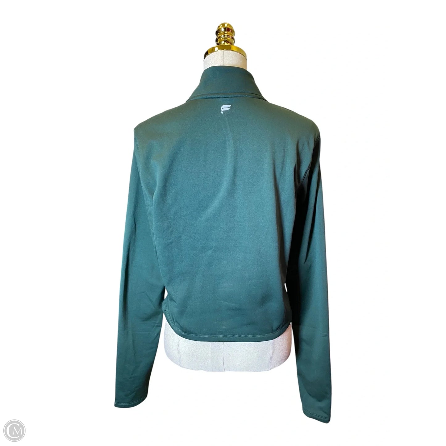 Athletic Top Long Sleeve Collar By Fabletics In Green, Size: Xl