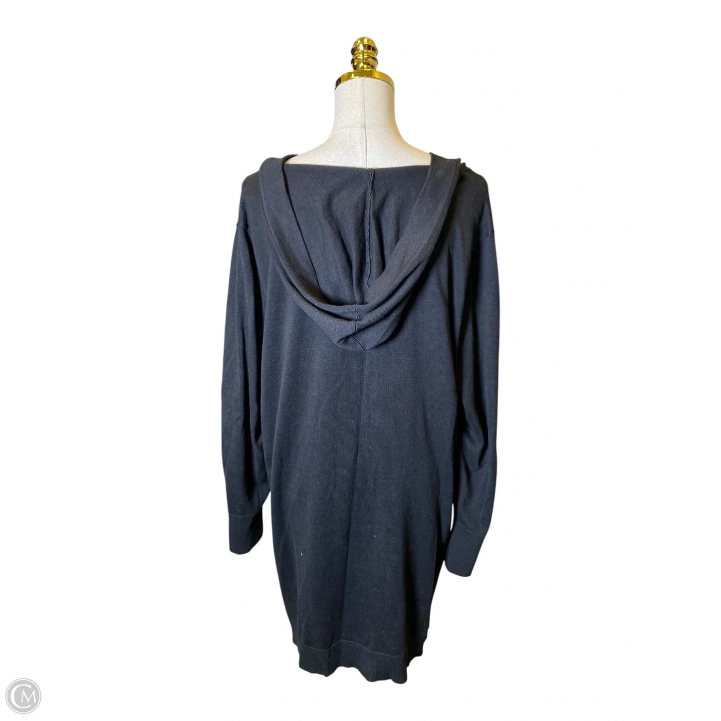 Sweater Cardigan By Isaac Mizrahi In Black, Size: 2x