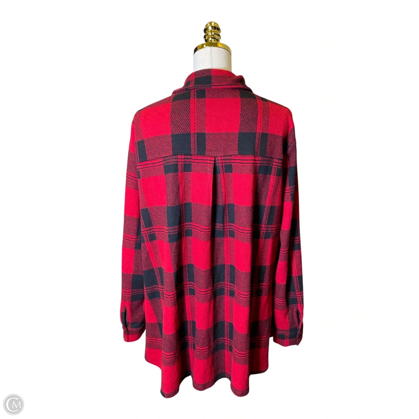 Sweater By Soft Surroundings In Checkered Pattern, Size: 1x