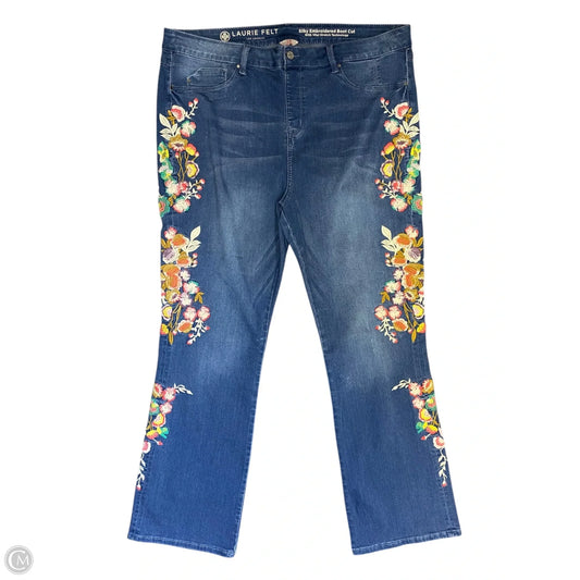Jeans Boot Cut By Laurie Felt In Blue Denim, Size: 1x