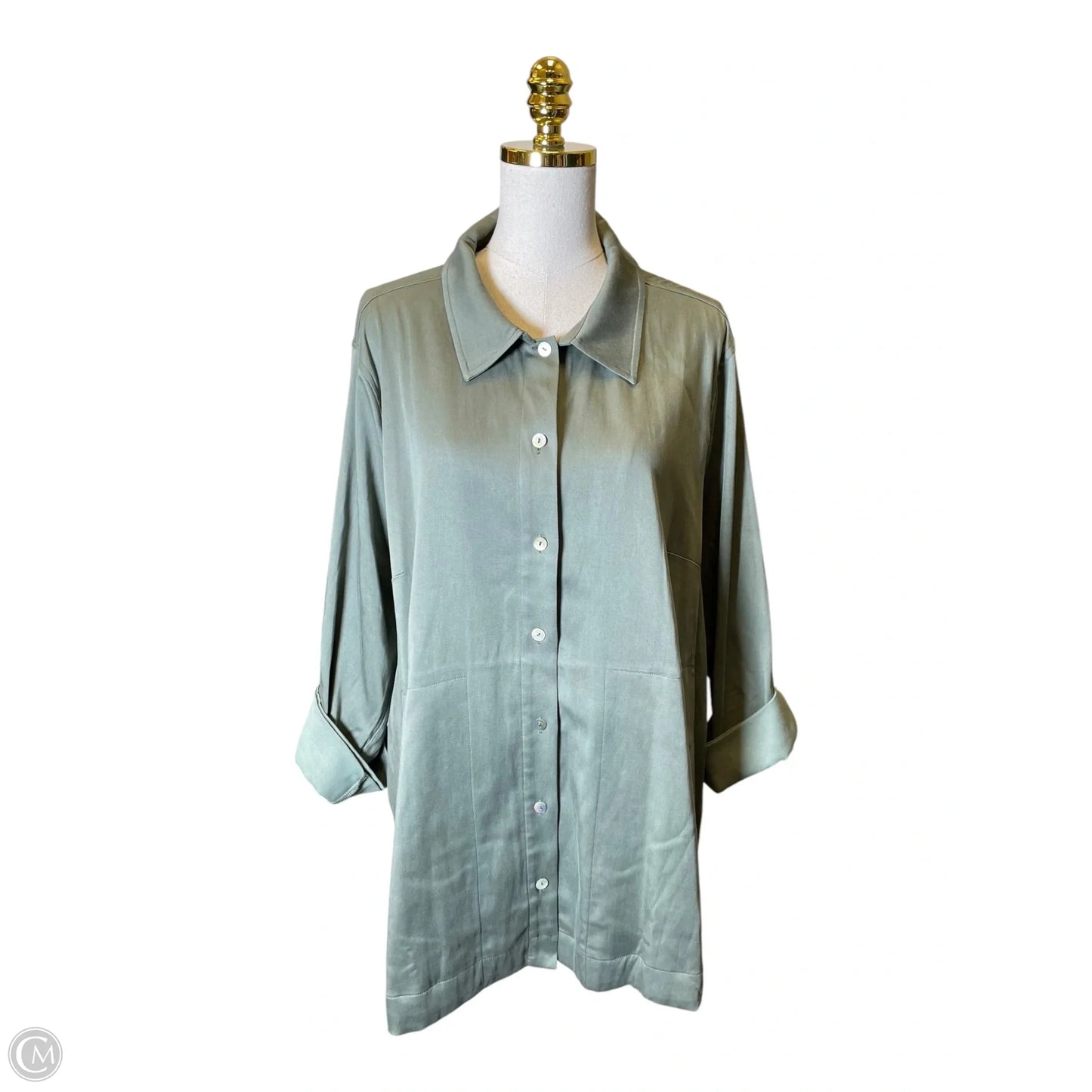 Cardigan By Soft Surroundings In Green, Size: 2x