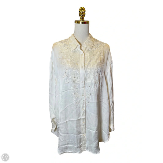 Blouse Long Sleeve By Free People In Cream, Size: Xl