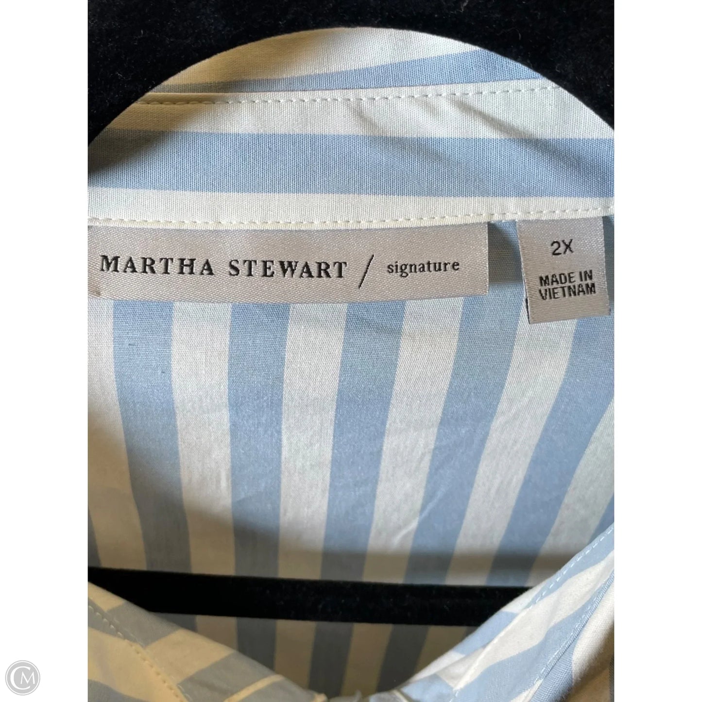 Blouse Long Sleeve By Clothes Mentor In Striped Pattern, Size: 2x