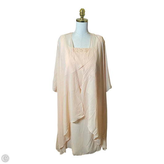 Dress Set 2pc By Clothes Mentor In Peach, Size: 1x