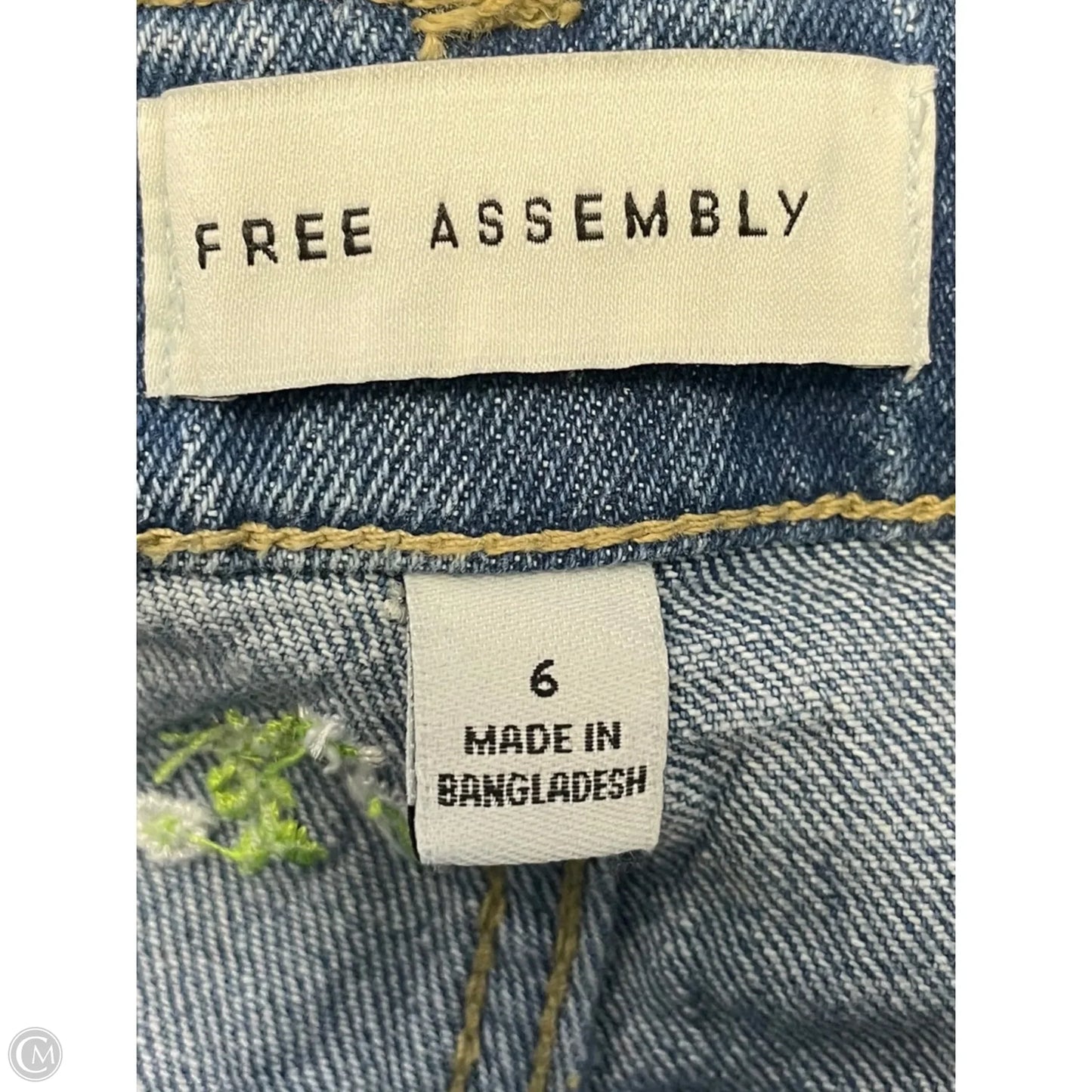 Jeans Cropped By Free Assembly In Blue Denim, Size: 6