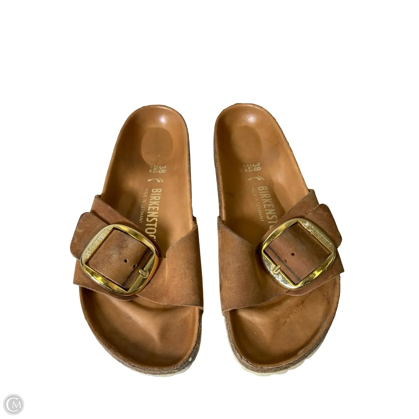 Sandals Flats By Birkenstock In Brown, Size: 7