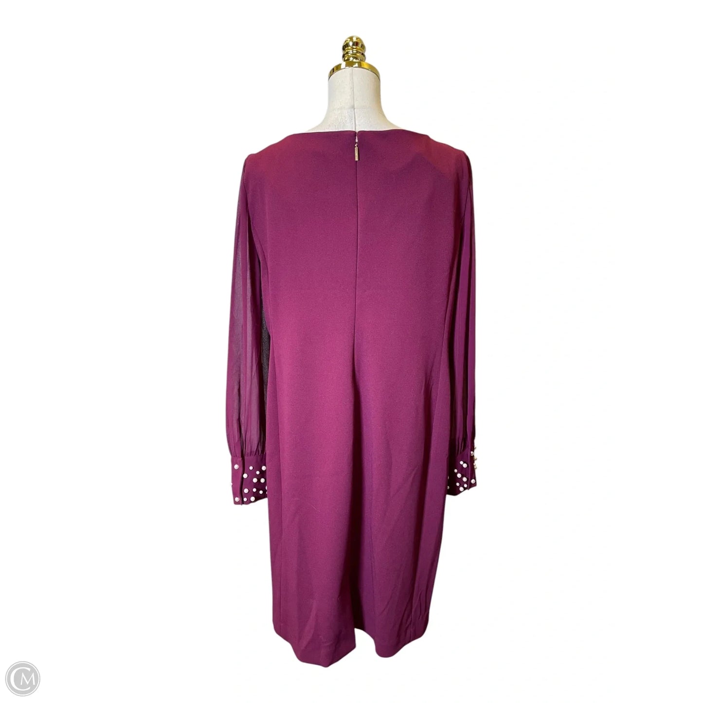 Dress Designer By Karl Lagerfeld In Maroon, Size: 16
