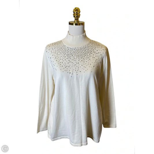 Sweater By Chicos In Cream, Size: Xl