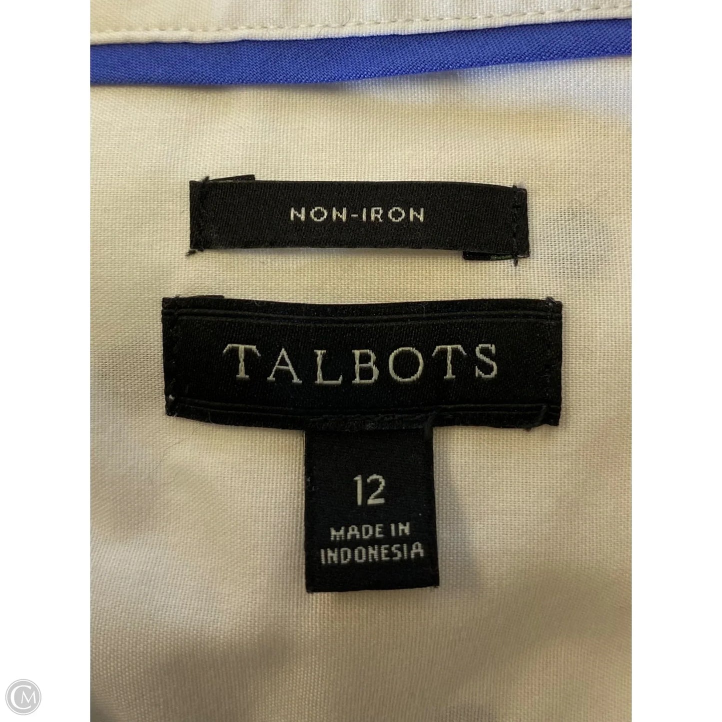 Blouse Long Sleeve By Talbots In Polkadot Pattern, Size: 12
