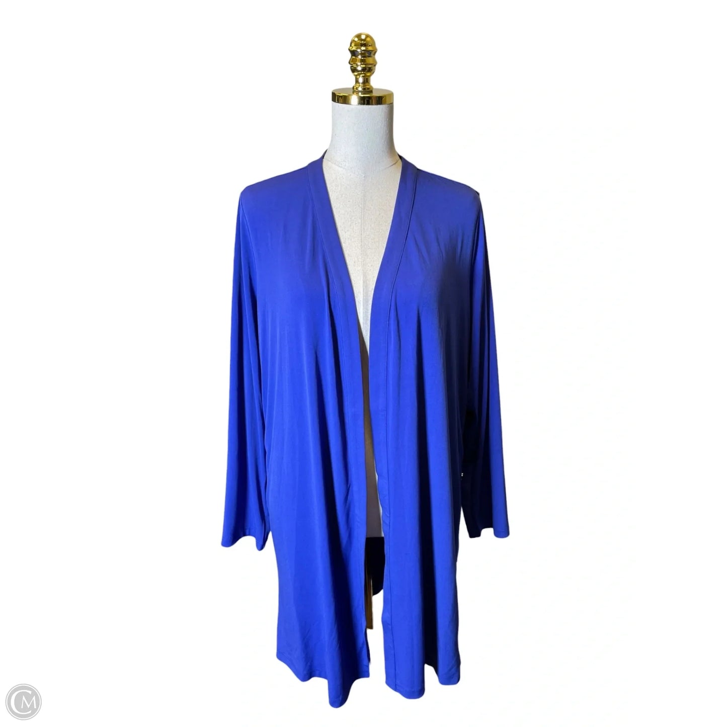 Cardigan By Susan Graver In Blue, Size: L