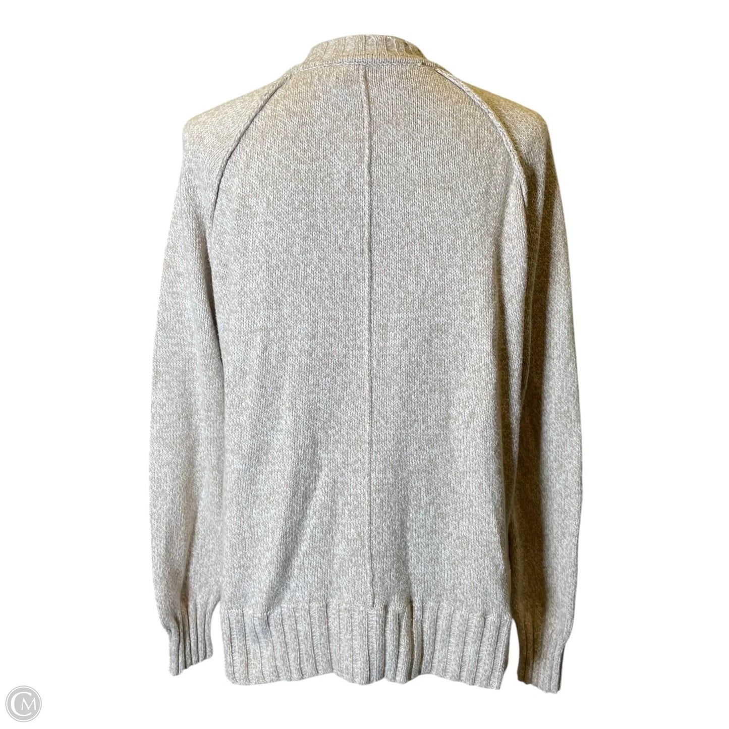 Sweatshirt Collar By Ralph Lauren In Cream & White, Size: L