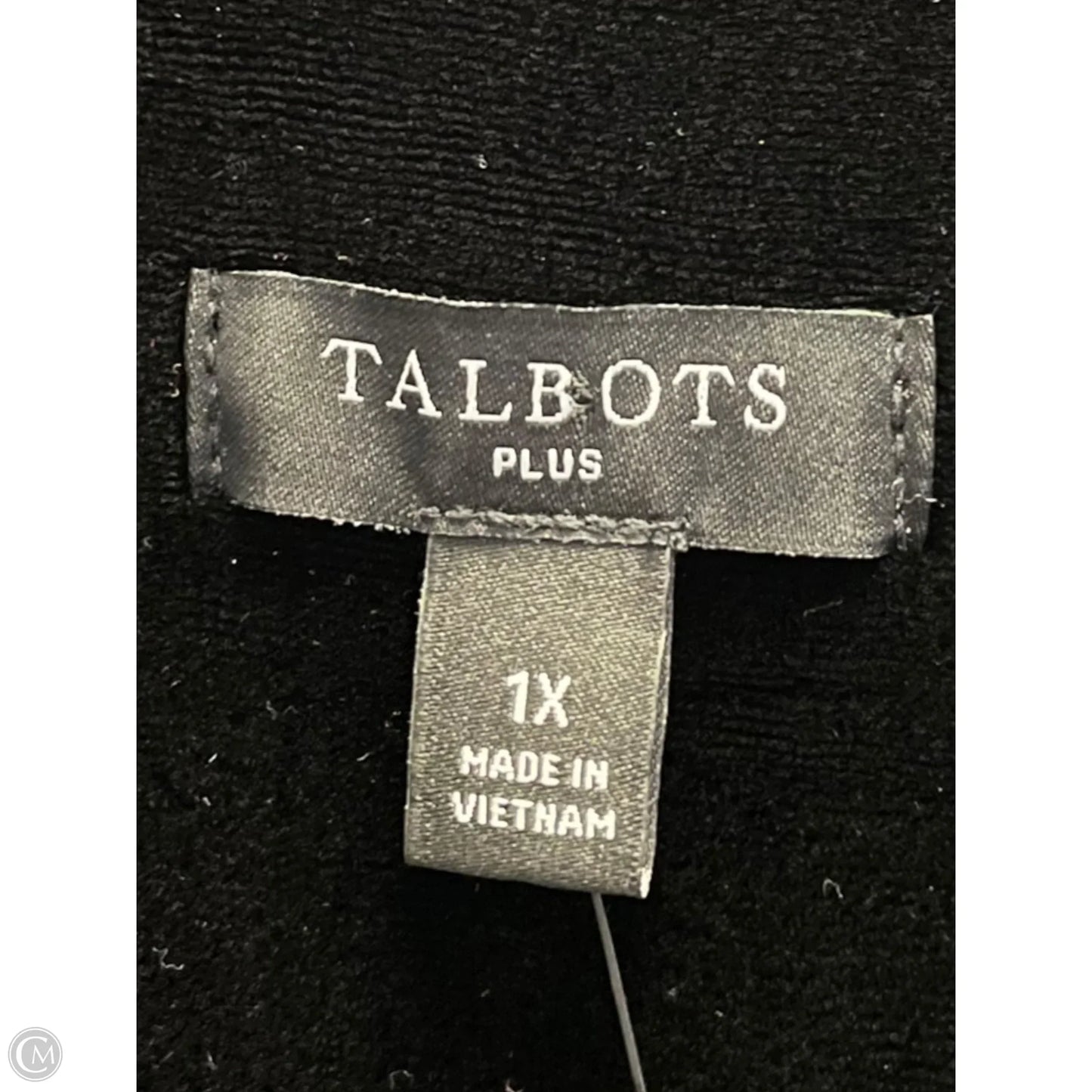 Top Long Sleeve By Talbots In Black, Size: 1x