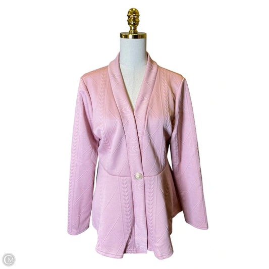 Cardigan By Clothes Mentor In Pink, Size: L