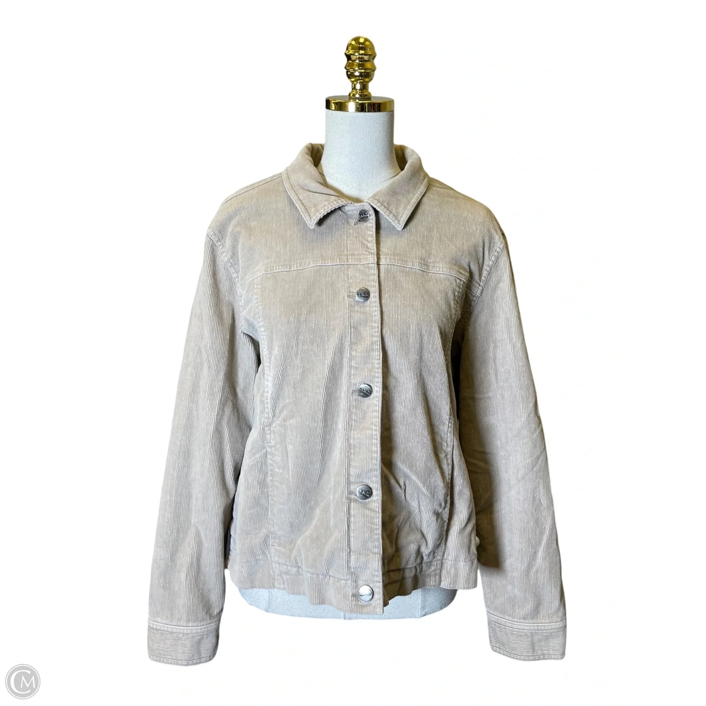 Jacket Moto By L.l. Bean In Beige, Size: L