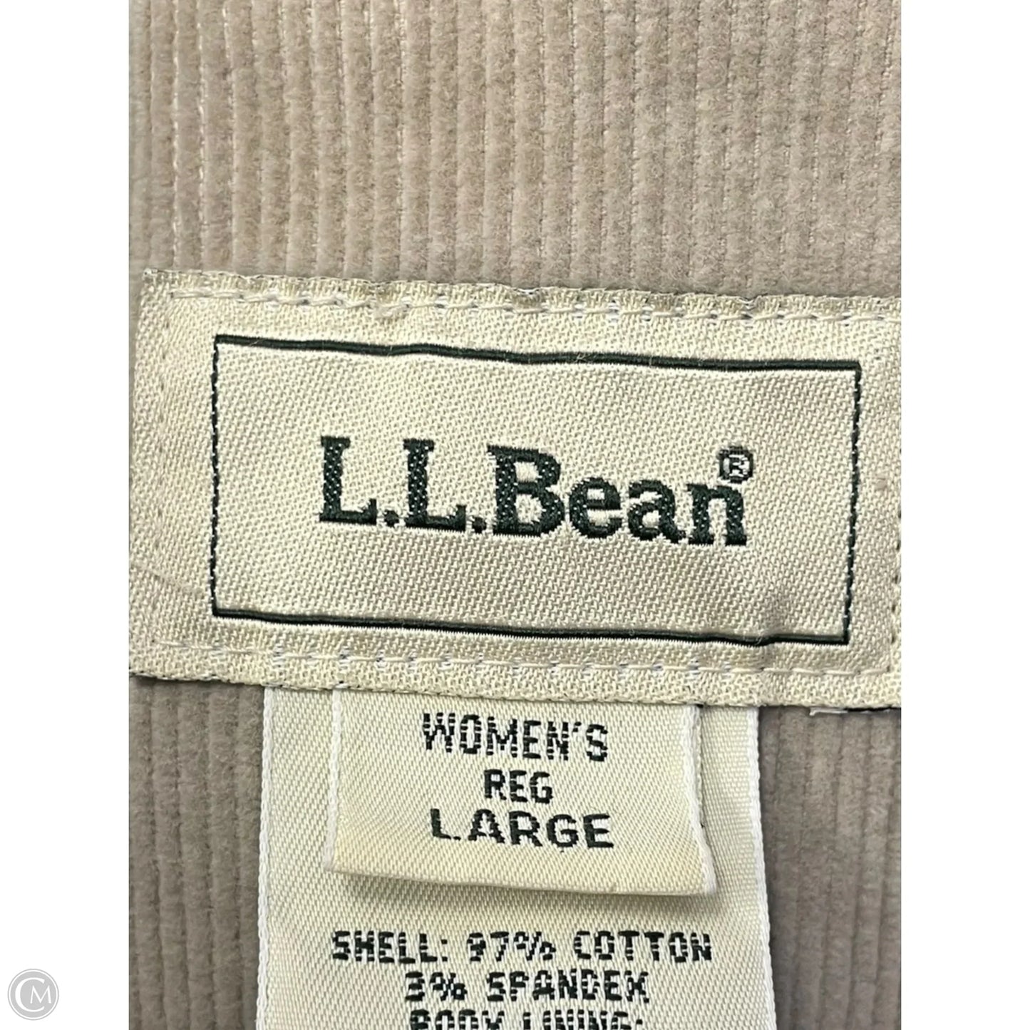 Jacket Moto By L.l. Bean In Beige, Size: L