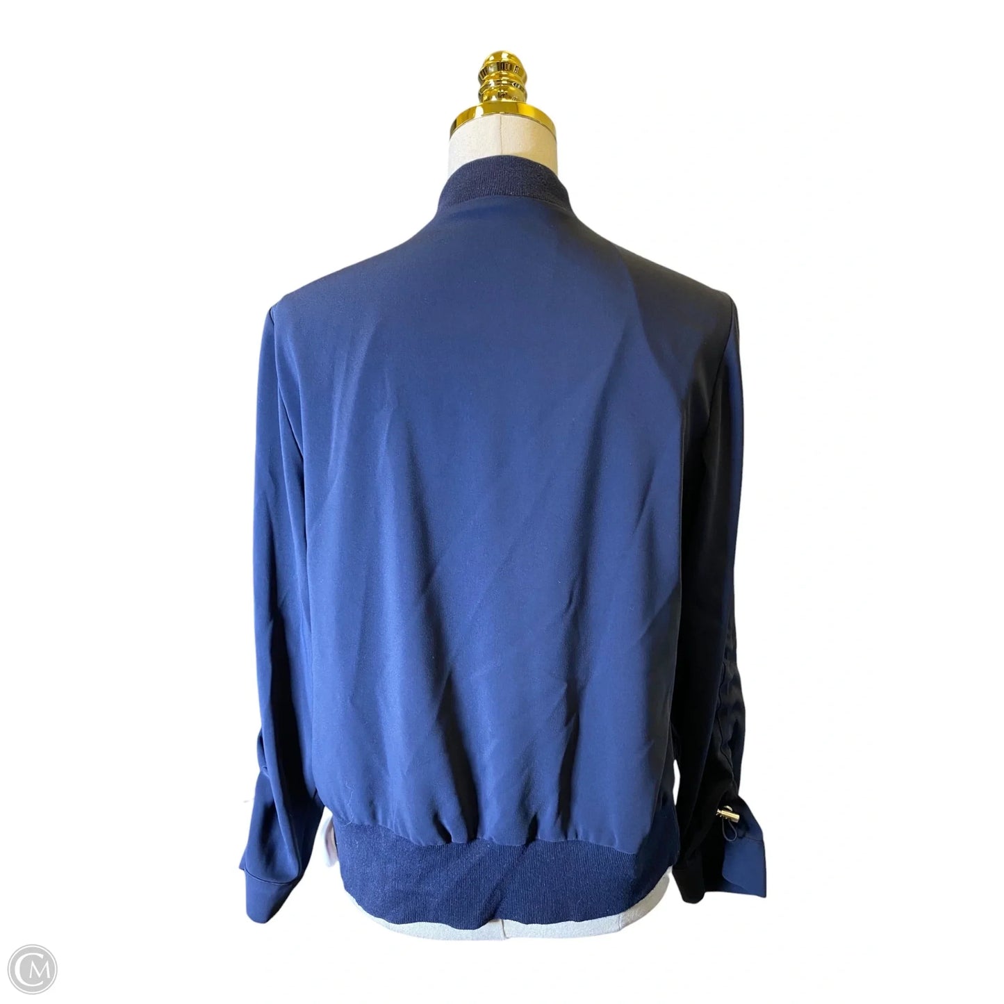 Jacket Moto By Chicos In Navy, Size: M