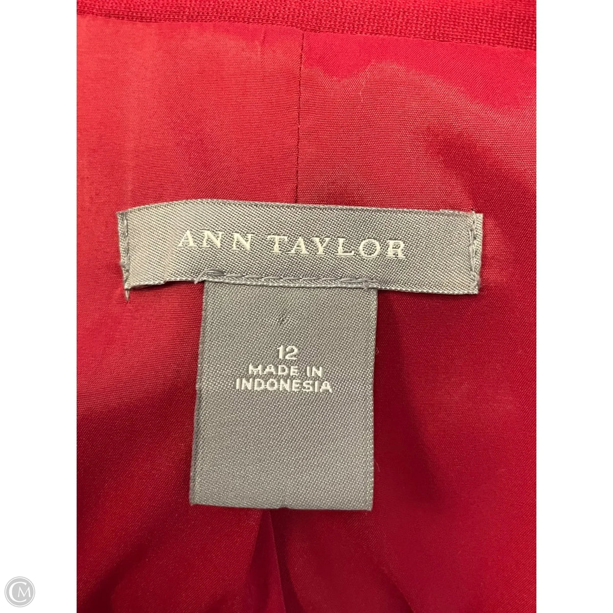 Jacket Moto By Ann Taylor In Red, Size: 12