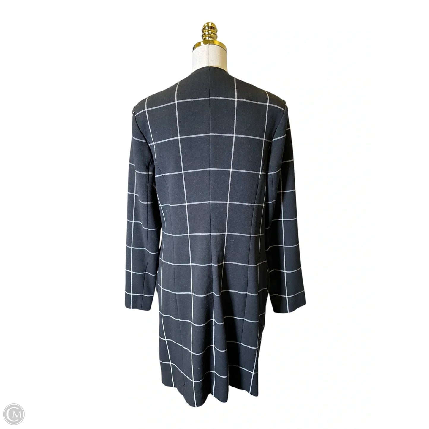 Jacket Moto By Clothes Mentor In Black & White, Size: M