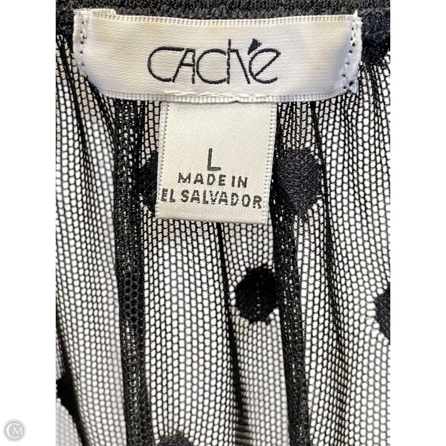 Top 3/4 Sleeve By Cache In Polkadot Pattern, Size: L