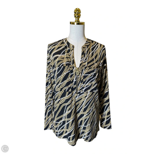 Top Long Sleeve Designer By Michael Kors In Multi-colored, Size: L