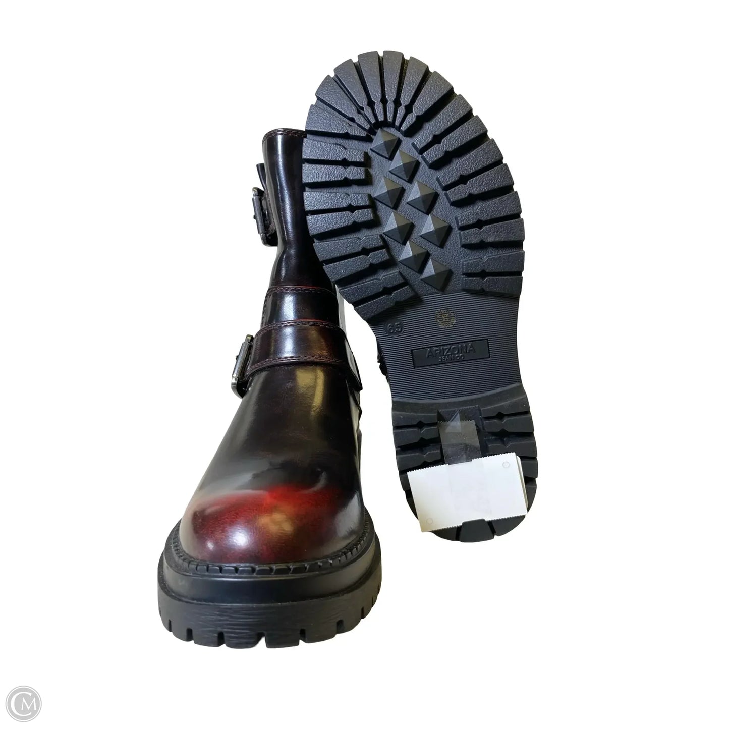 Boots Combat By Arizona Jean Co In Maroon, Size: 6.5