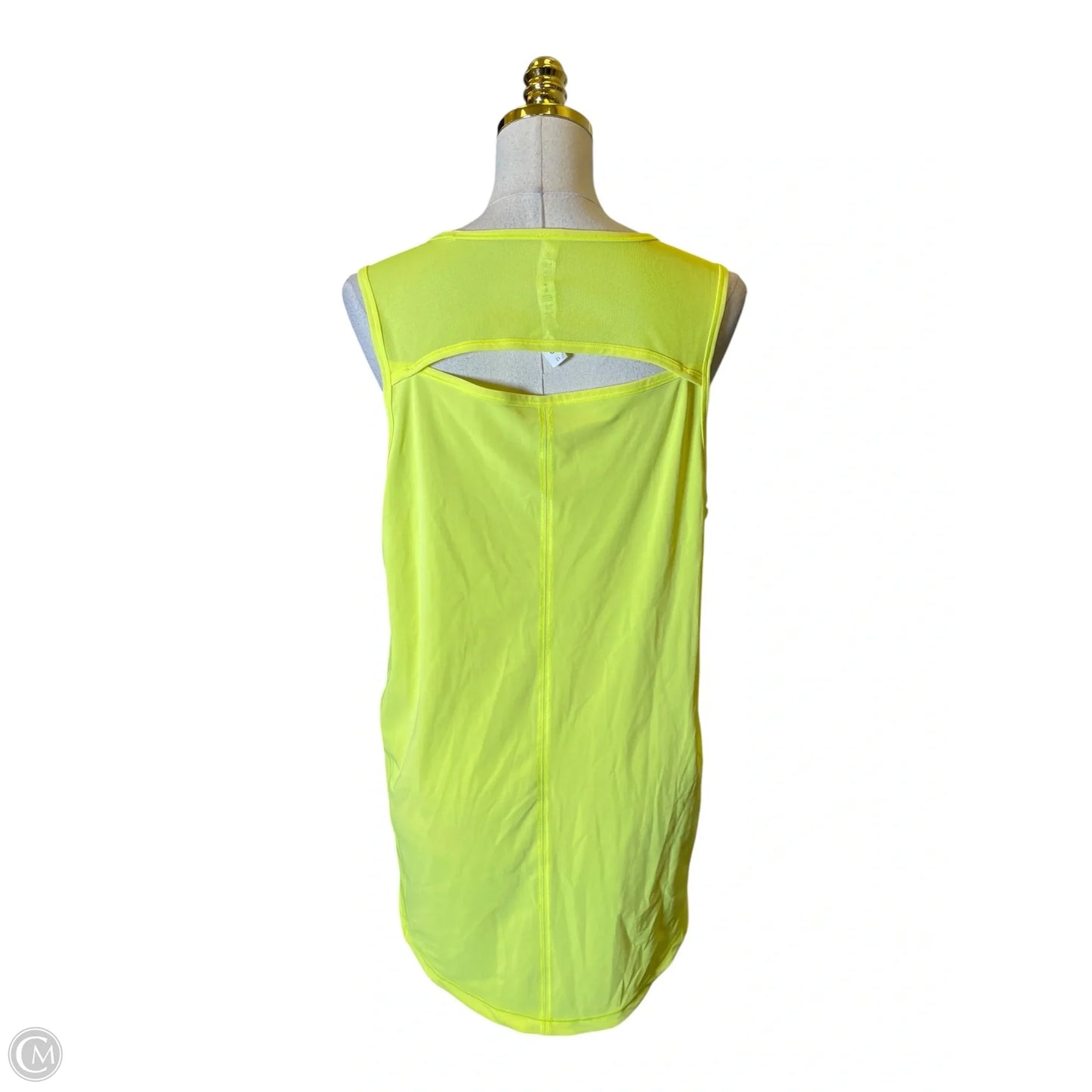 Athletic Top Short Sleeve By Lululemon In Yellow, Size: 12