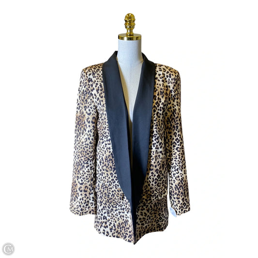 Blazer By Boohoo Boutique In Animal Print, Size: 14