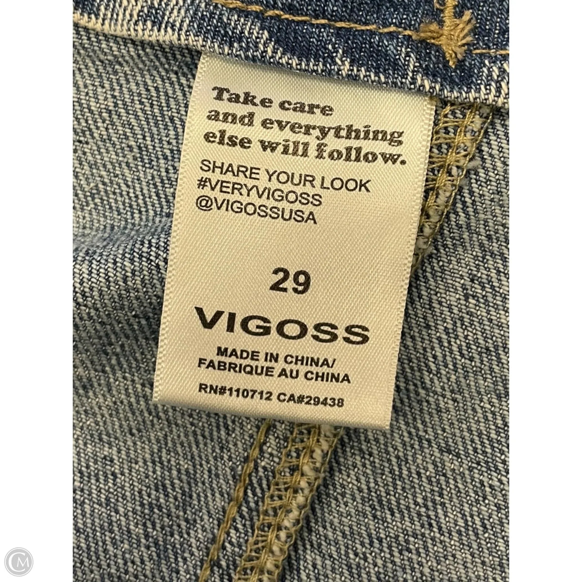 Skort By Vigoss In Blue Denim, Size: 8