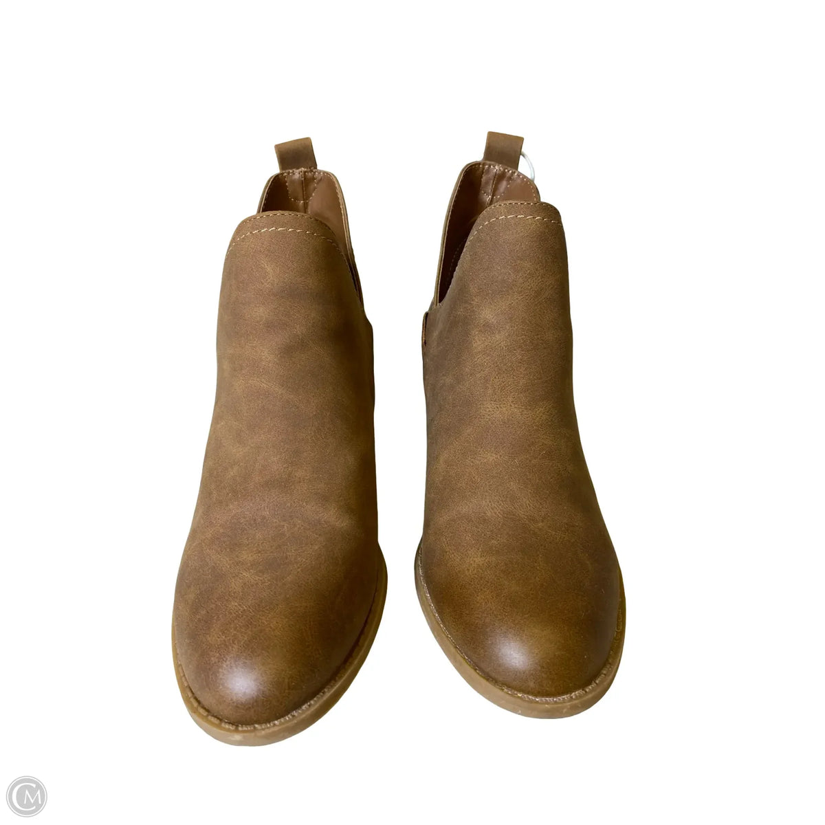 Boots Ankle Flats By Clothes Mentor In Brown, Size: 9