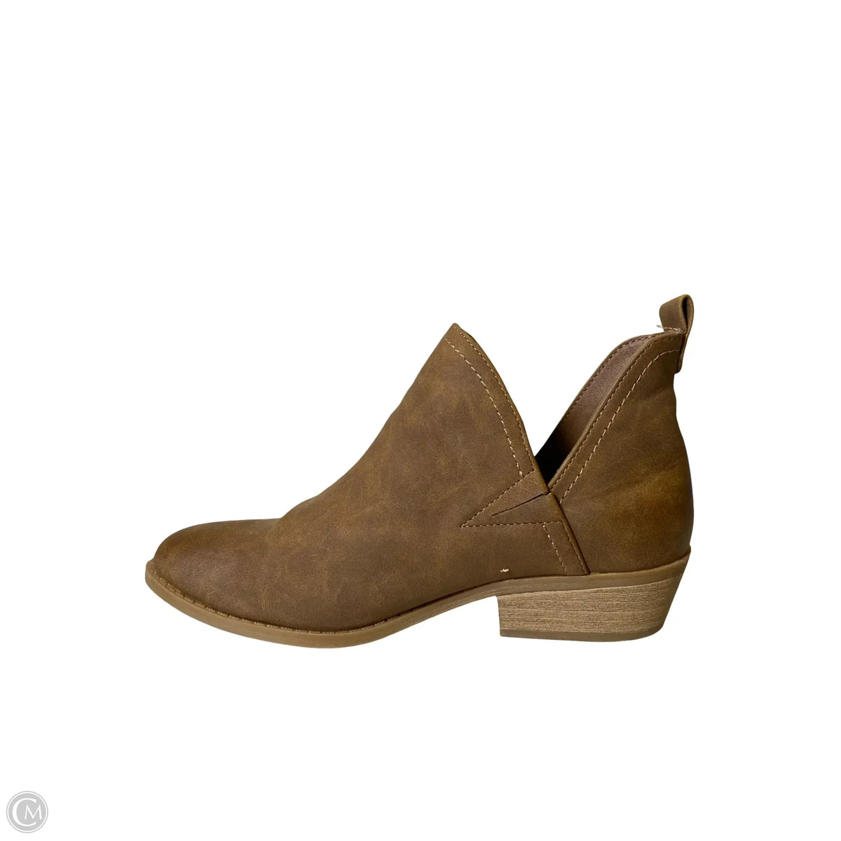 Boots Ankle Flats By Clothes Mentor In Brown, Size: 9