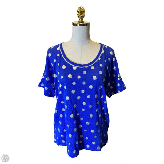 Top Short Sleeve By Chicos In Blue, Size: Xl