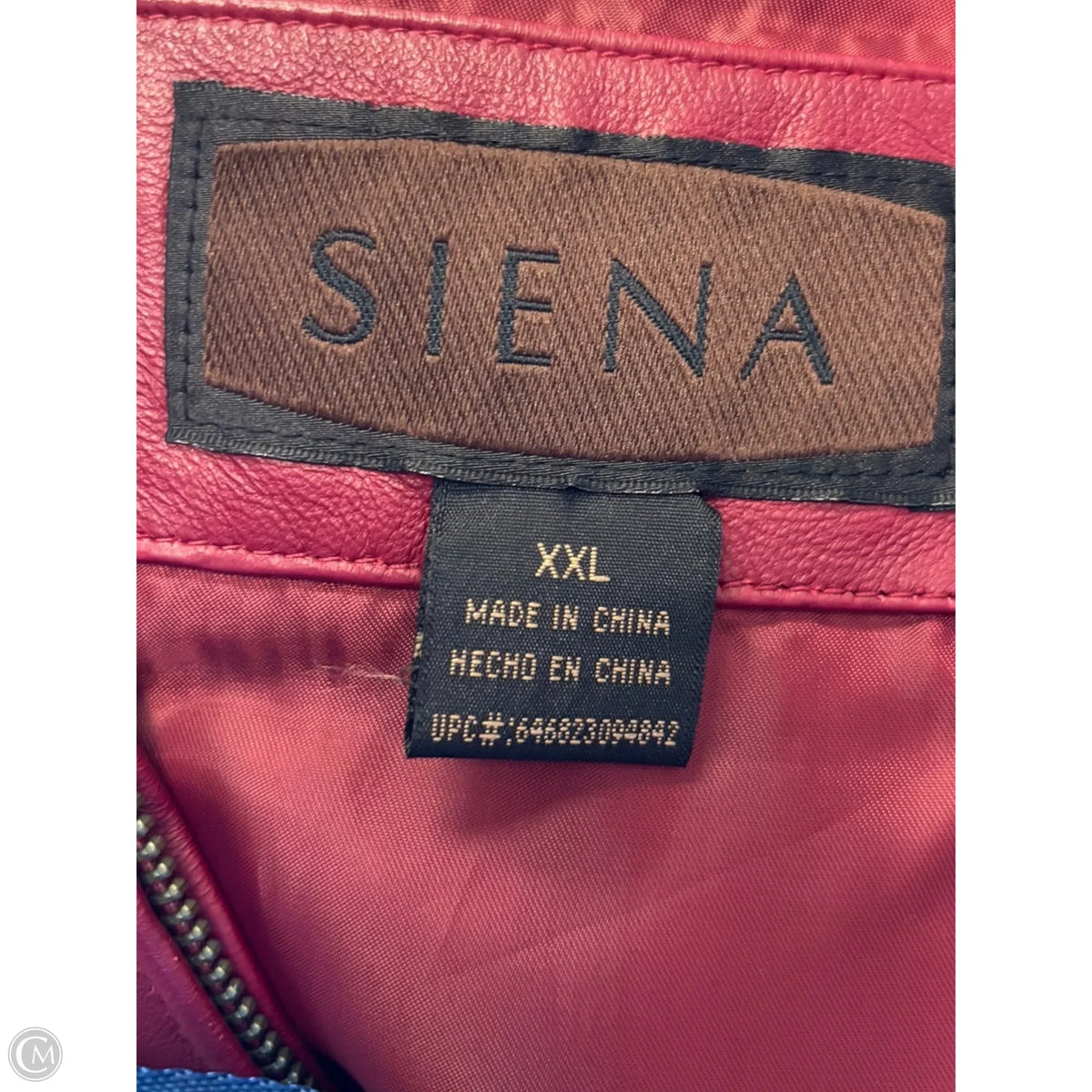 Jacket Leather By Clothes Mentor In Red, Size: 2x