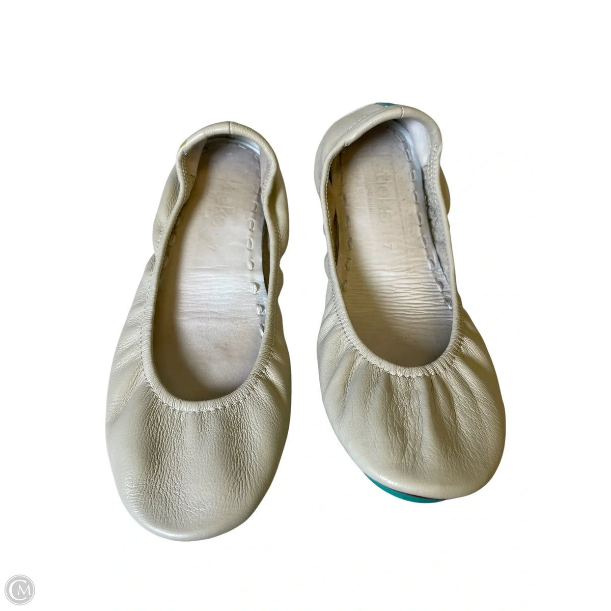 Shoes Designer By Tieks In Cream, Size: 7