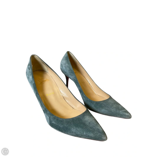 Shoes Luxury Designer By Christian Louboutin In Green, Size: 9.5