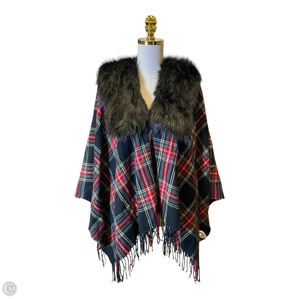 Shawl By J. Crew In Plaid Pattern, Size: Osfm