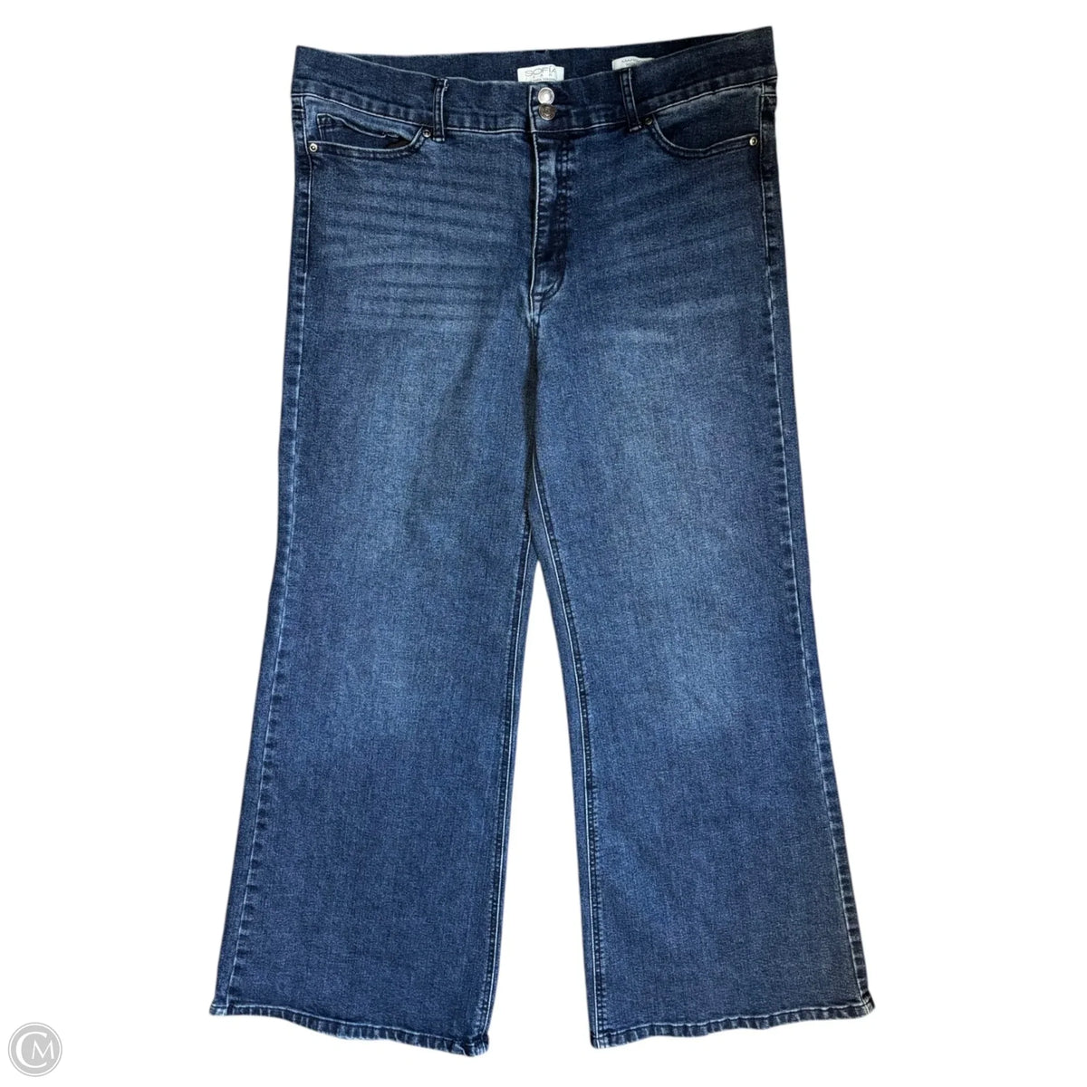 Jeans Wide Leg By Sofia By Sofia Vergara In Blue Denim, Size: 18