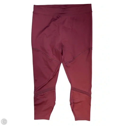 Athletic Leggings By Fabletics In Maroon, Size: Xxl