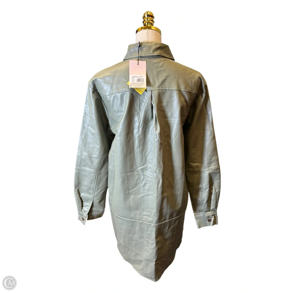 Jacket Leather By Missguided In Green, Size: 6